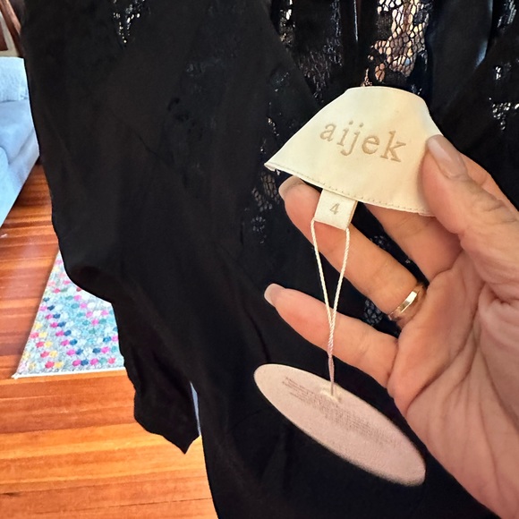 Anthropologie Aijek 100% Silk Lace Insert Shift 4 - Picture 11 of 12